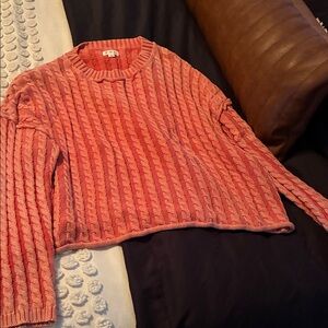 POL Women's Coral Cable Knit Sweater
